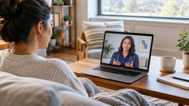 Telehealth therapy session with a Seattle mental health counselor